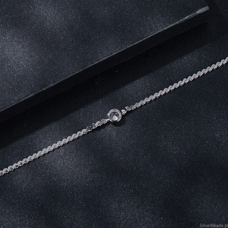 Bransoletka Moissanit  0,5ct srebrna