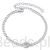 Bransoletka Moissanit 5,0 x 5,0 mm 0,5 ct srebrna 925