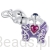 Hinduski słoń srebrny charms koralik beads srebro 925