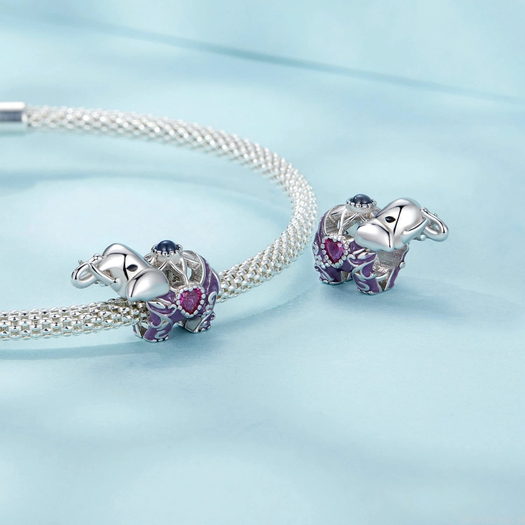 srebrny charms próba 925 słoń amulet