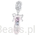 Różowy but baletnicy, balerina srebrny charms zawieszka beads