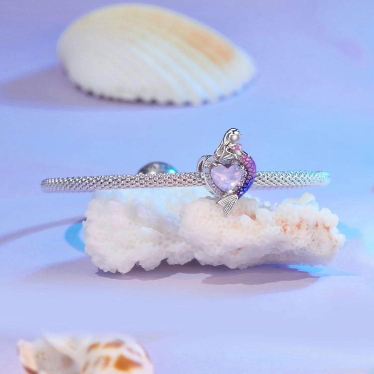 Charms srebro 925 syrena koralik do bransoletki modułowej charms