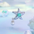 srebrny charms próba 925 Opalizująca rozgwiazda