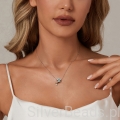 srebrny charms zawieszka do naszyjnika rozgwiazda