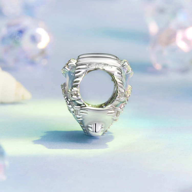 srebrny charms próba 925 Kolorowa muszla