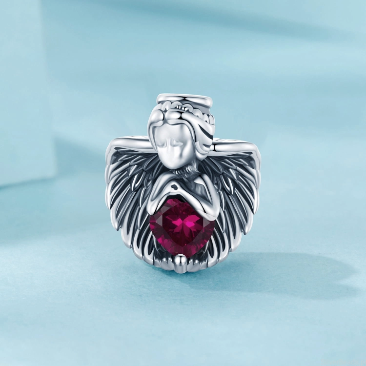 religijny srebrny charms próba 925 aniołek