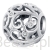 Ażurowy koralik z kryształkami srebrny charms beads srebro 925