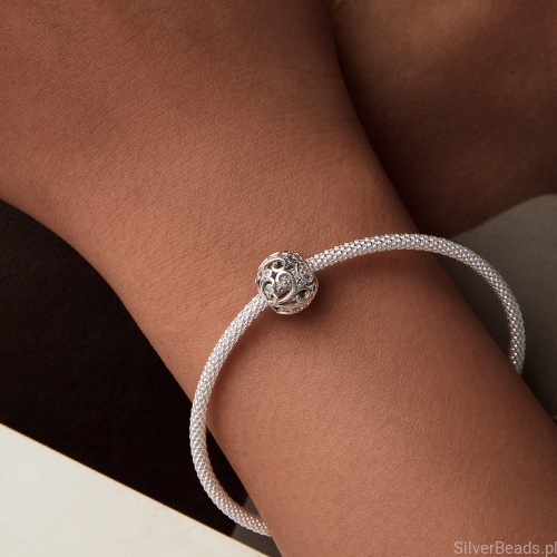 srebrny ażurowy charms pandora