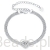 Bransoletka z zawieszką sercem Moissanit 6,5 x 6,5 mm 1,0 ct srebrna 925