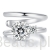 Srebrna nausznica z Moissanitami 0,5 ct 0,03 ct