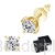 Eleganckie prezentowe pudełeczko gratis do srebrnych pozłacanych kolczyków z Moissanitem 0,5 ct