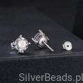 kolczyki sztyfty ze srebra z moissanitem 1,0 ct