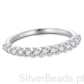 Srebrny pierścionek z Moissanitem 0,03 ct srebro 925 rozmiar R12
