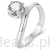 Srebrny falowany pierścionek z Moissanitem 1,0 ct srebro 925