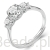 Srebrny regulowany pierścionek z Moissanitem 1,0 ct srebro 925