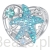 Kryształowa rozgwiazda w serduszku srebrny charms koralik beads srebro 925