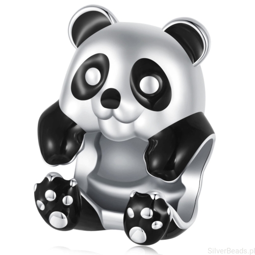 Panda srebrny charms koralik srebro 925 beads