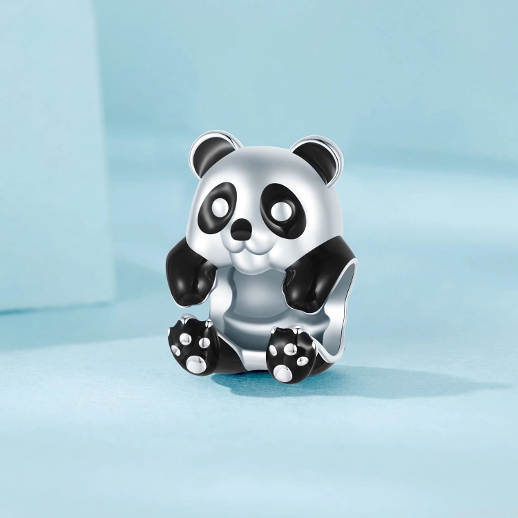 Srebrny koralik charms panda