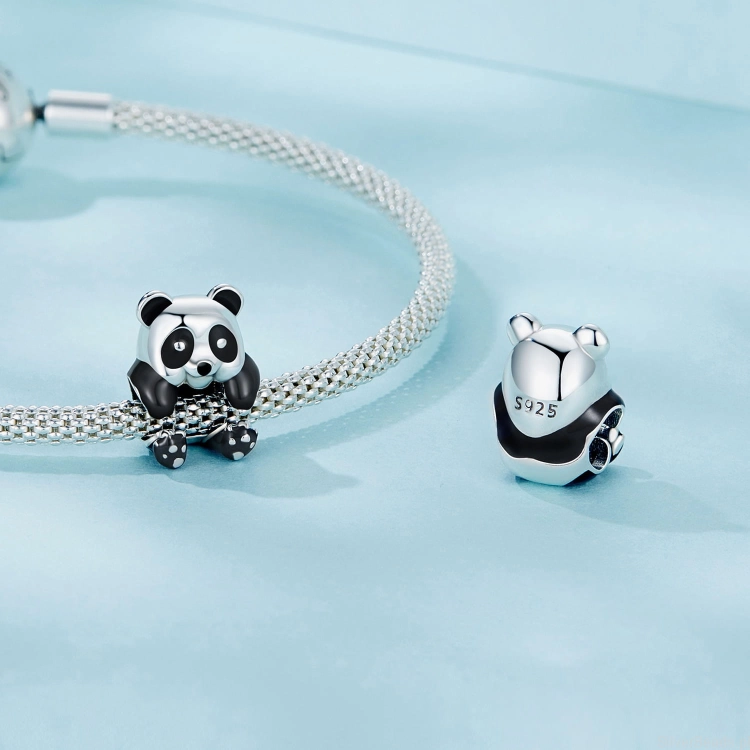 Charms srebro 925 panda koralik do bransoletki modułowej charms