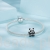 Srebrna modułowa bransoletka typu Pandora i charms mała panda
