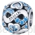 Srebrny charms koralik miesiąc marzec z kryształkami beads srebro 925