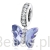 Mały kryształowy motylek w kolorze fioletowym srebrny charms zawieszka beads srebro 925