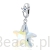 Opalizująca szklana rozgwiazda srebrny charms zawieszka beads srebro 925