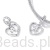 Charms srebro 925  literka A koralik do bransoletki modułowej charms