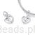 Charms srebro 925 Literka B w serduszku koralik do bransoletki modułowej charms