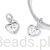 srebrny charms próba 925 Literka D