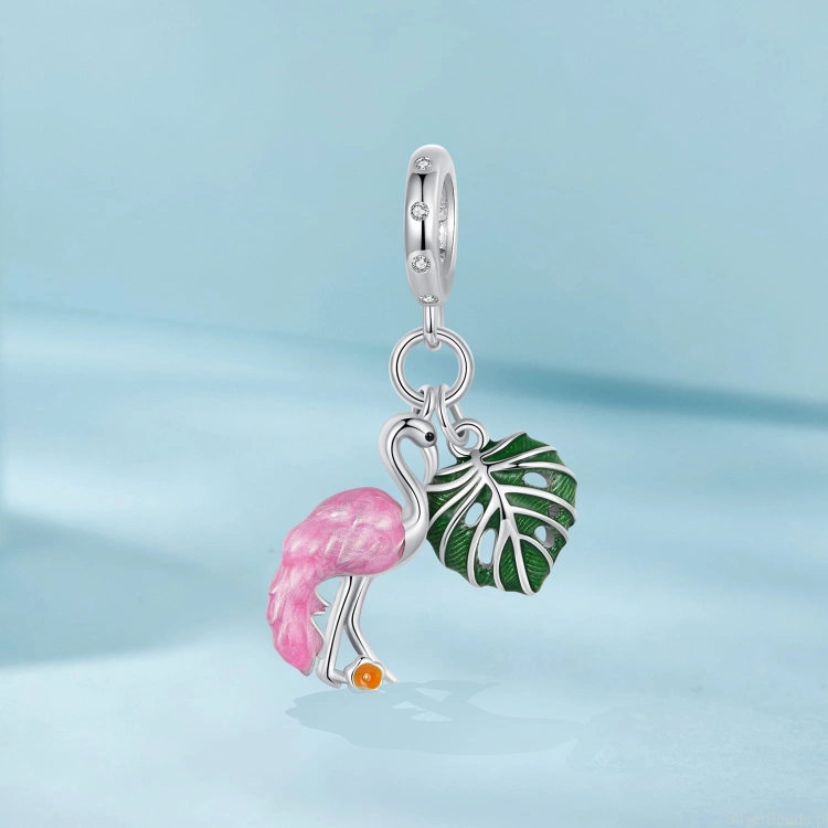 Srebrna wakacyjna  zawieszka charms flaming
