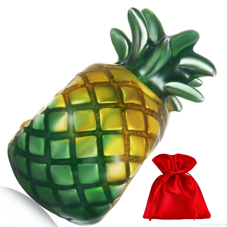 Elegancki satynowy woreczek gratis do każdego zamówienia koralików charms  Emaliowany ananas