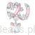 Charms różowa wstążka z kryształowym motylkiem koralik beads srebro 925