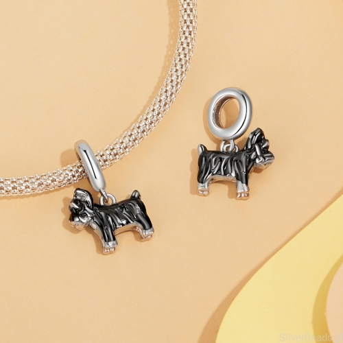 Charms ze srebra próby 925 Piesek rasy Sznaucer