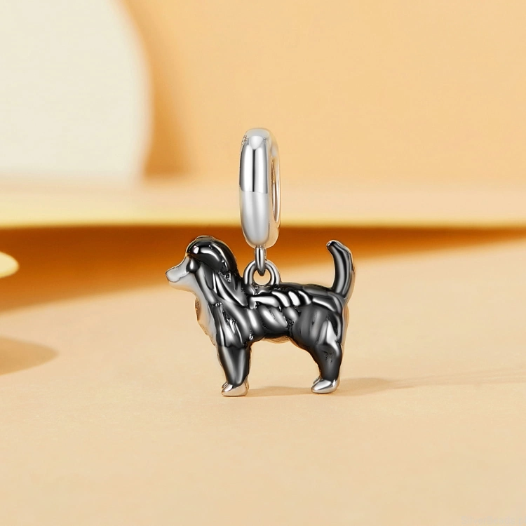 srebrny charms próba 925 Piesek rasy Border Collie