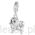 Piesek rasy Shih Tzu charms srebrna zawieszka beads srebro 925