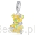 Żółty miś z gwiazdkami srebrny charms zawieszka beads srebro 925
