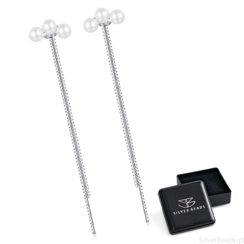 Kopia Eleganckie prezentowe pudełeczko gratis. Kolczykiz perełkami seashell