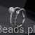 elegancki sebrny pierścionek z Moissanitem 0,1 ct i perłą seashell