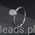 elegancki pierścionek ze srebra 925 z moissanitem