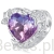 Fioletowo-niebieskie serduszko srebrny koralik charms srebro 925 beads