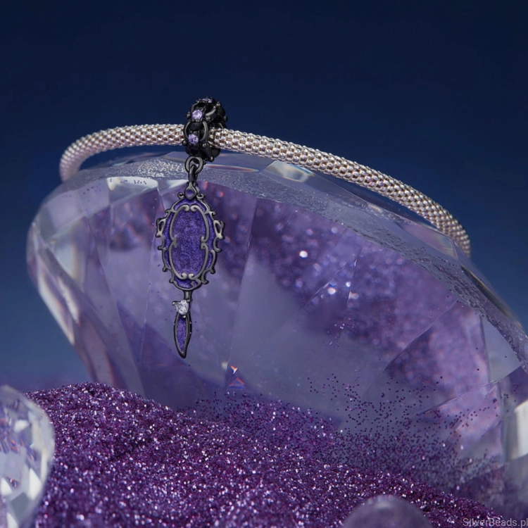 Charms ze srebra próby 925 Magiczne czarne lusterko