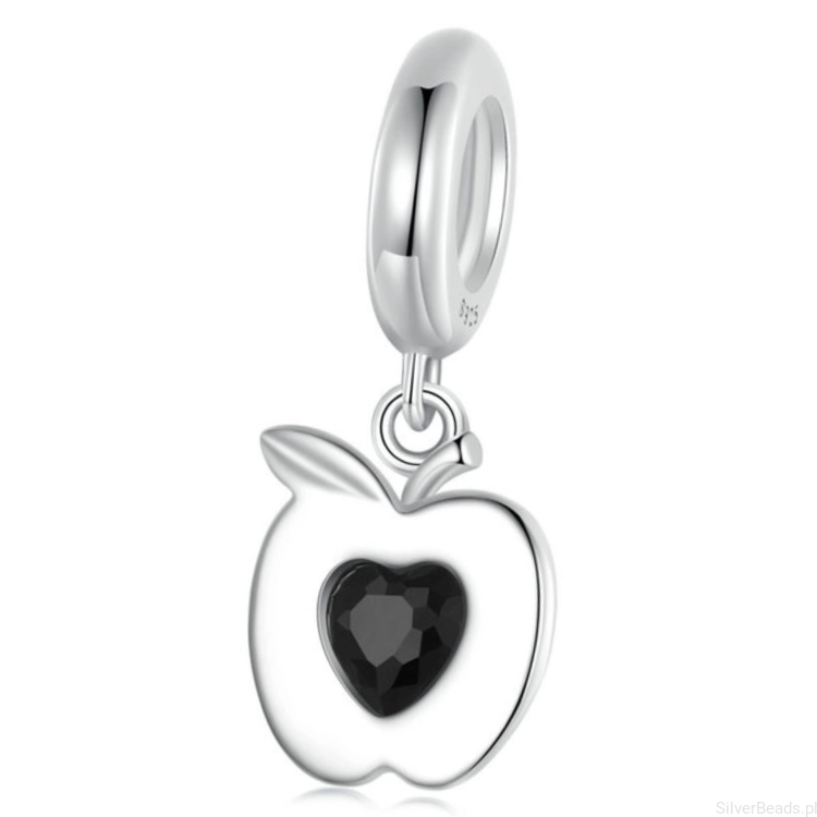 Zatrute jabłko srebrna zawieszka charms srebro 925