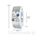 Wymiary koralika charms ze srebra próby 925 beads Stoper w gwiazdy i kryształy