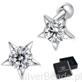 Kopia Eleganckie prezentowe pudełeczko gratis. Kolczyki Gwiazdki z kryształowymi środkami