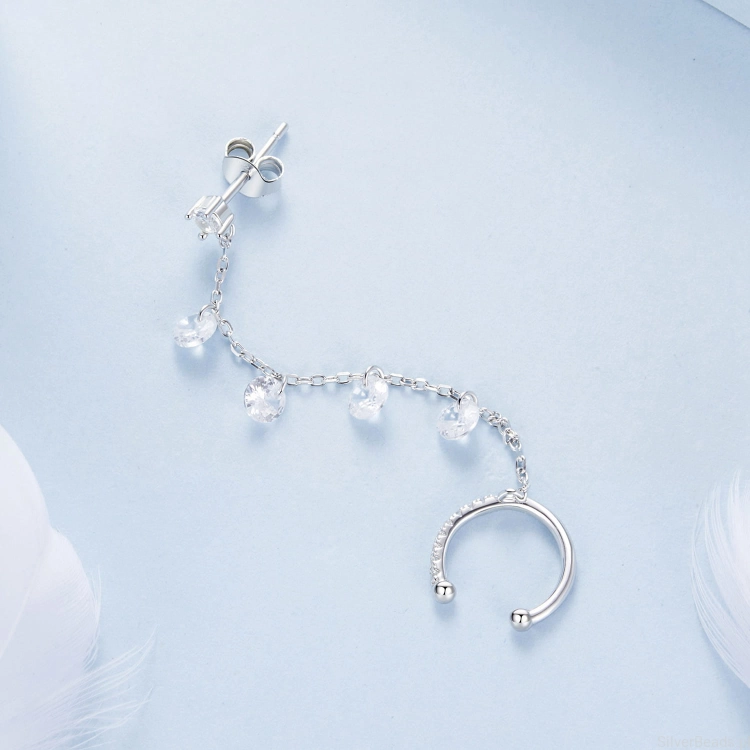 srebrne kolczyki piercing