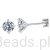 Srebrne kolczyki sztyfty zakręcane gwiazdką z Moissanitami 0,5 ct srebro 925