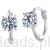 Srebrne kolczyki koła z Moissanitem 0,5 ct srebro 925 zatrzaski