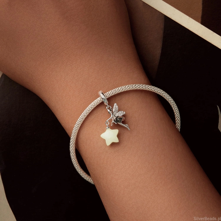 Charms srebro 925 Wróżka koralik do bransoletki modułowej charms