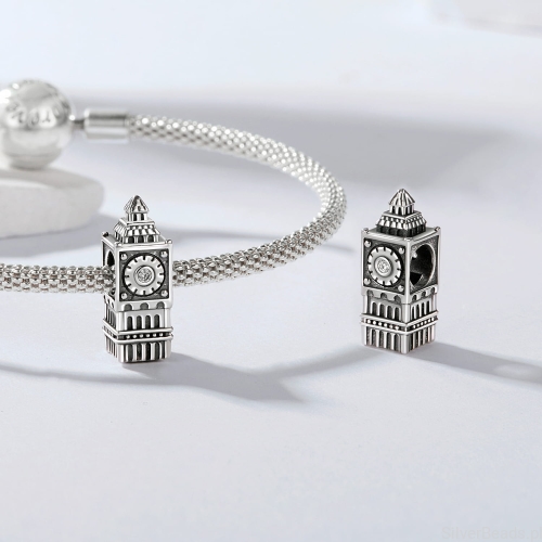 Uniwersalny charms Big Ben w Londynie do bransoletek modułowych Pandora, Apart, Yes, Kruk i innych.